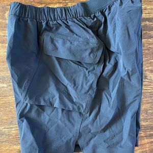 Mens lulu black cargo shorts.